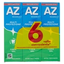 AZ Ricerca Dentifricio con Fluoro Attivo Multi Protezione Carie Gel 6x75 ml